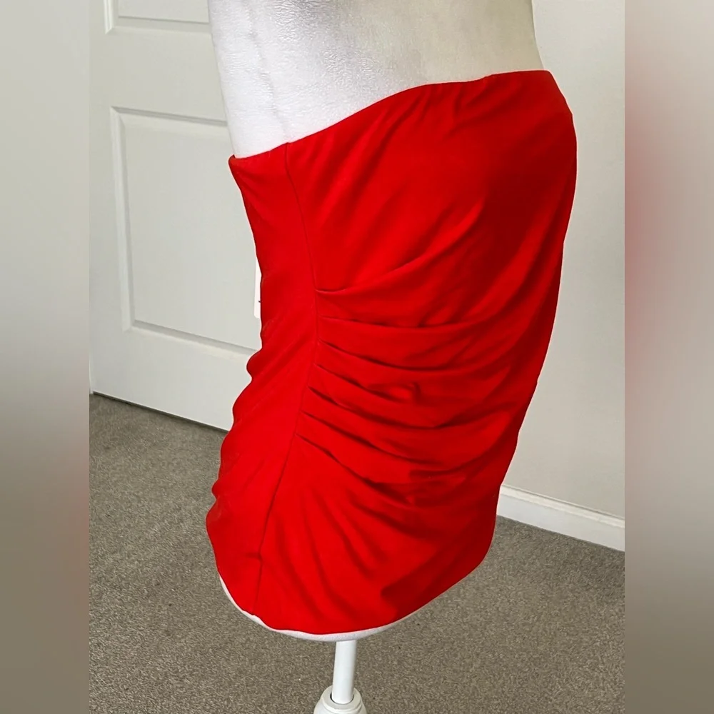 NWT Favorite Daughter The Colette Strapless Top Color Pomodoro Sizes Large & XL - Picture 2 of 10